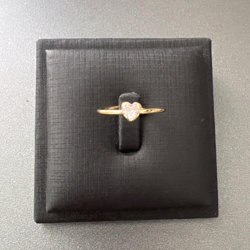 A0982 ANEL  CORAÇAO ZIRCONIA