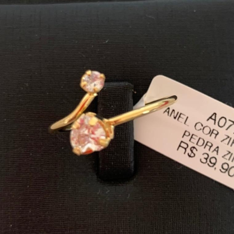 ANEL COR ZIRCONIA PEDRA ZIR