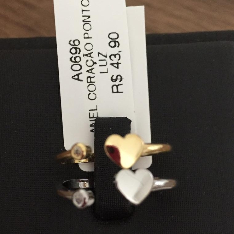 ANEL CORAÇÃO PONTO LUZ