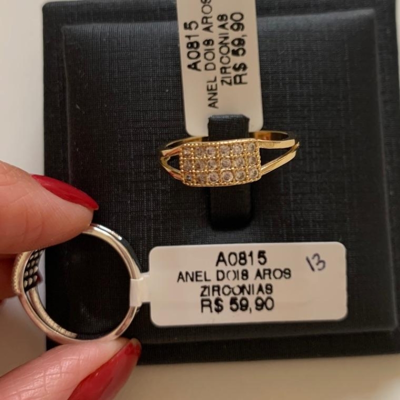 ANEL DOIS AROS ZIRCONIAS