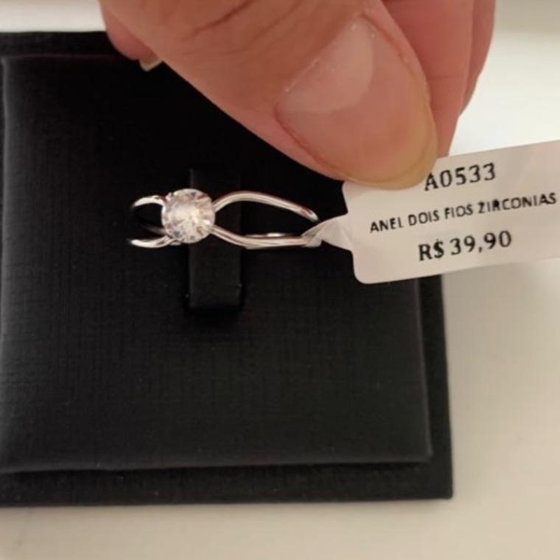 ANEL DOIS FIOS ZIRCONIAS