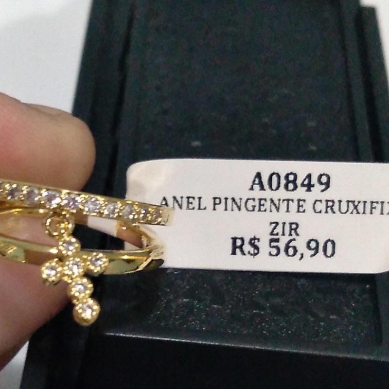ANEL PINGENTE CRUXIFIXO ZIR