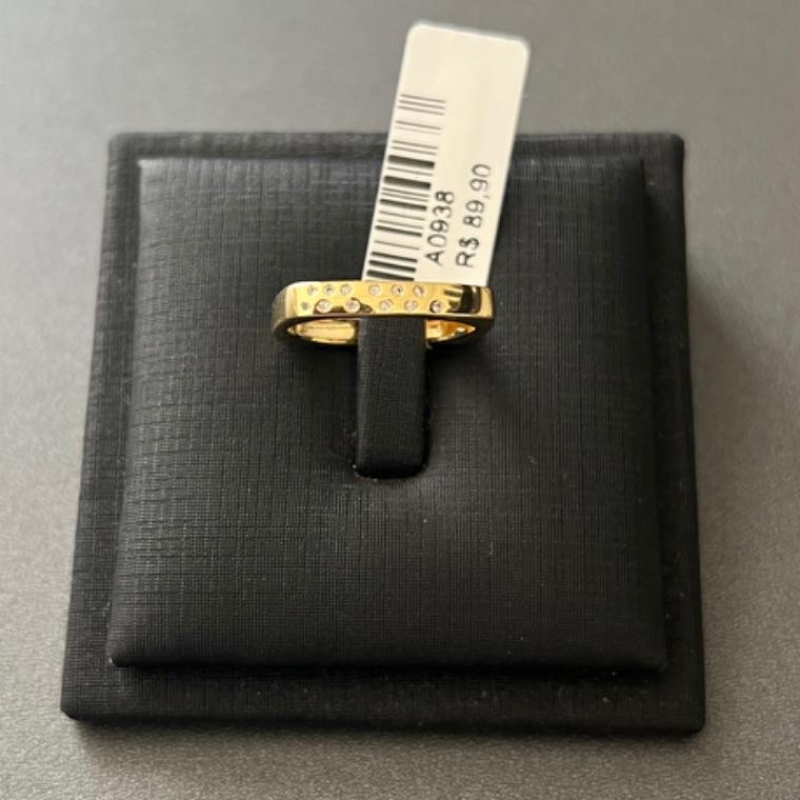 ANEL QUADRADO ZIRCONIAS