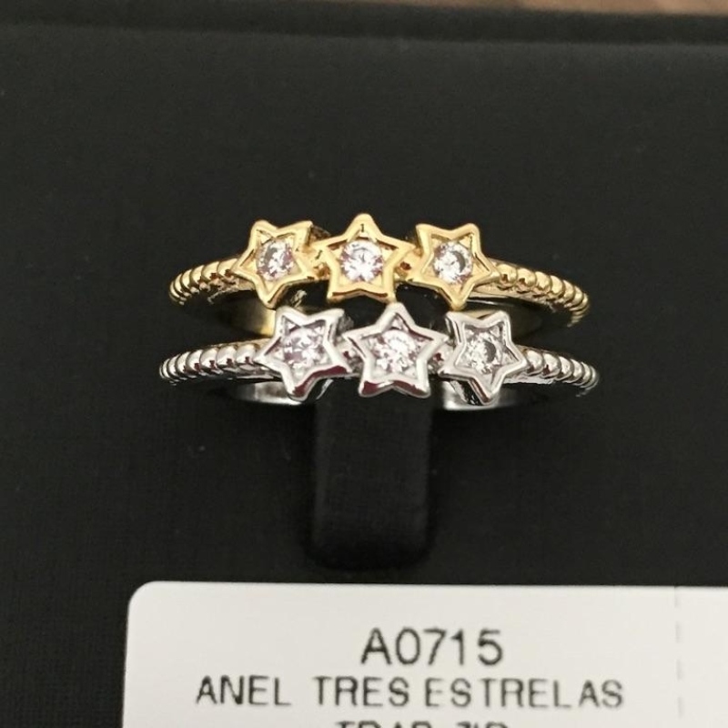 ANEL TRES ESTRELAS TRAB ZIR