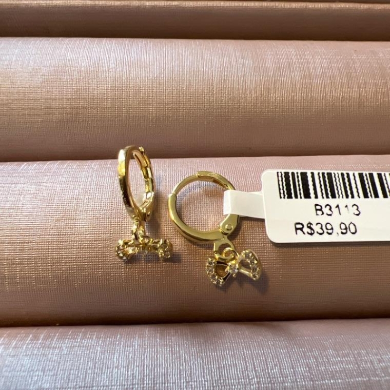 B3113 BRINCO ARGOLINHA LAÇO ZIR