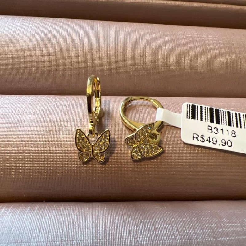 B3118 BRINCO ARGOLINHA BORBOLETA
