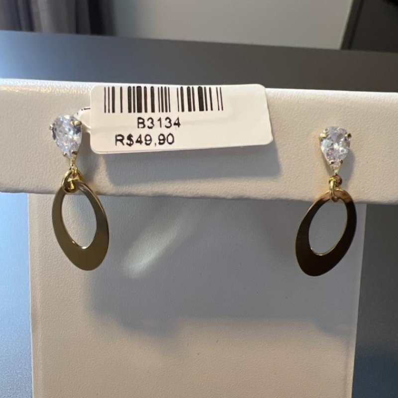 B3134 BRINCO GOTA ZIRC OVAL