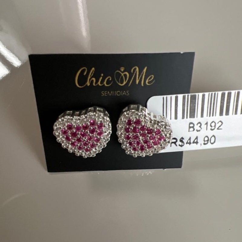 B3192 BRINCO CORAÇÃO ZIRCONIAS