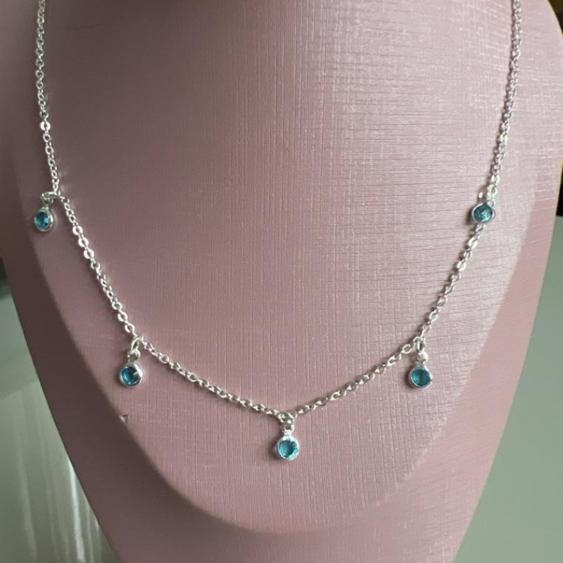 C1710 CHOKER PEDRA AZUL