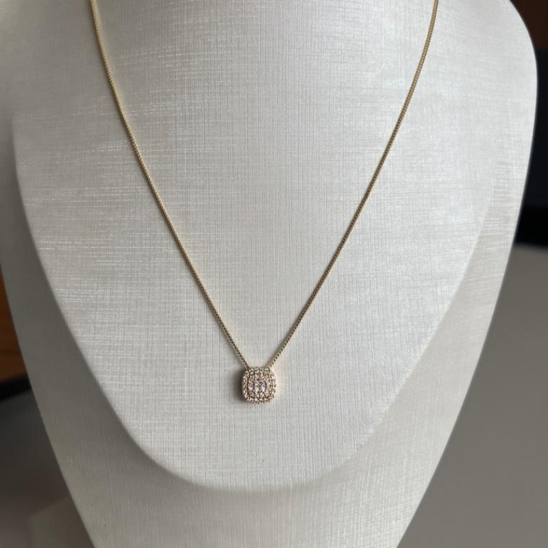 C1727 CORRENTE PING QUADRADO ZIRCONIA