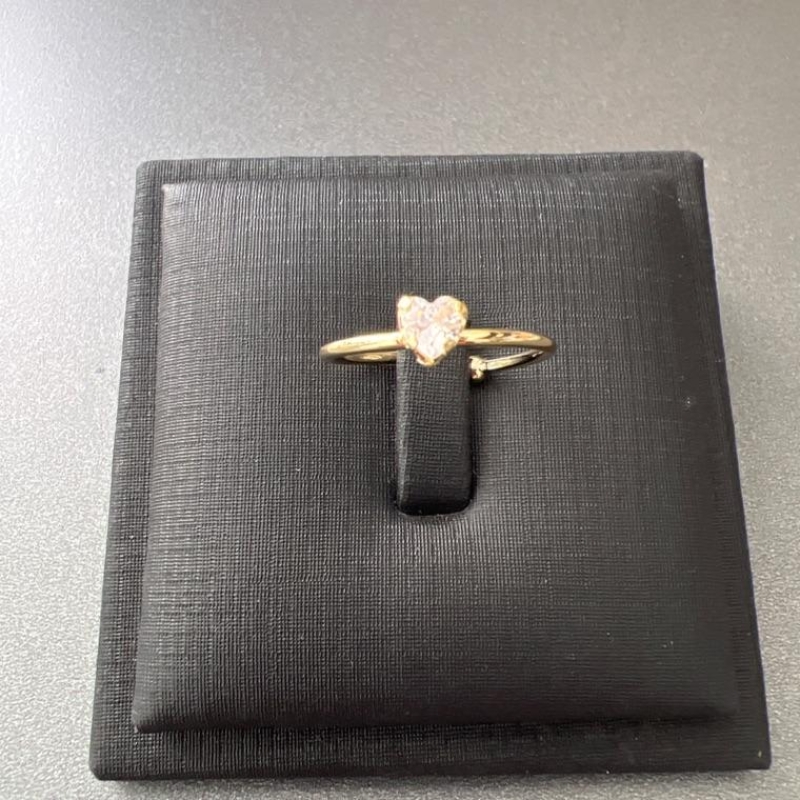 A0982 ANEL  CORAÇAO ZIRCONIA
