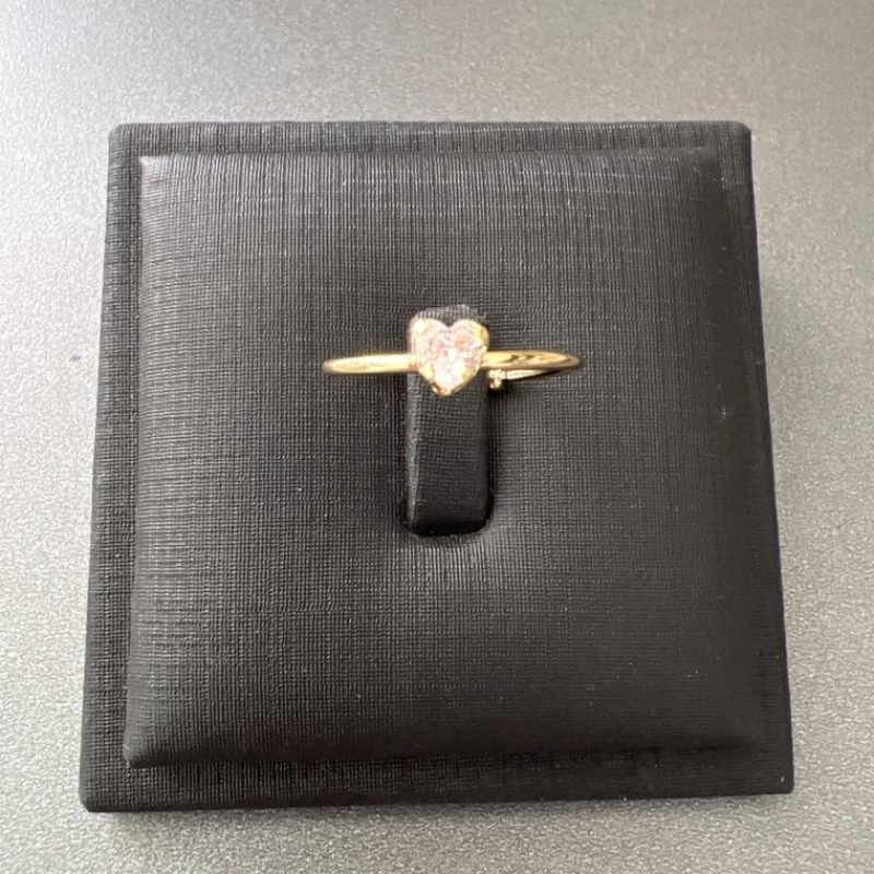 A0982 ANEL  CORAÇAO ZIRCONIA