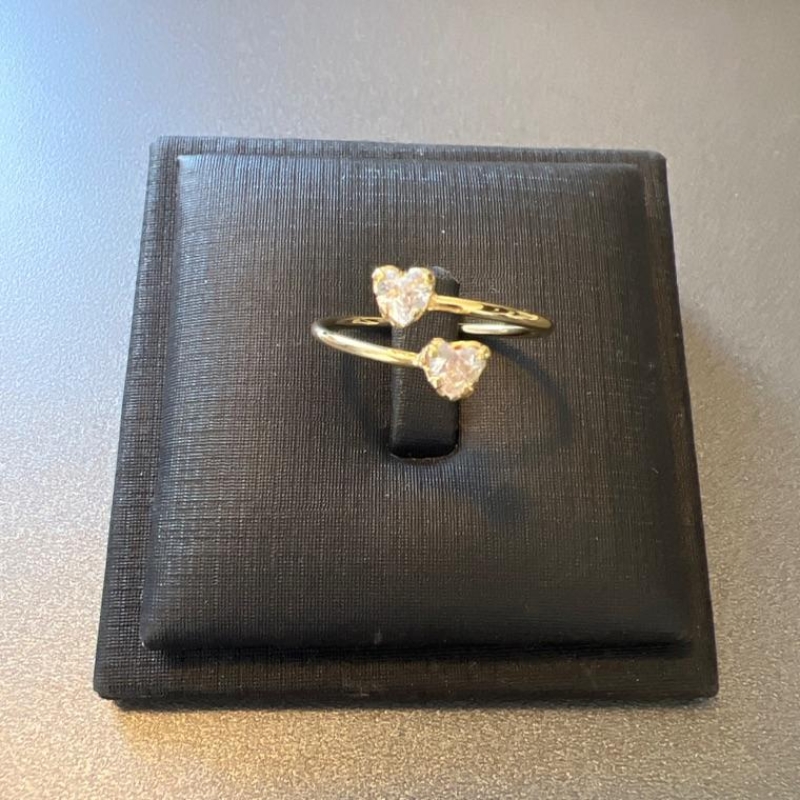 A1009 ANEL DOIS CORAÇÕES