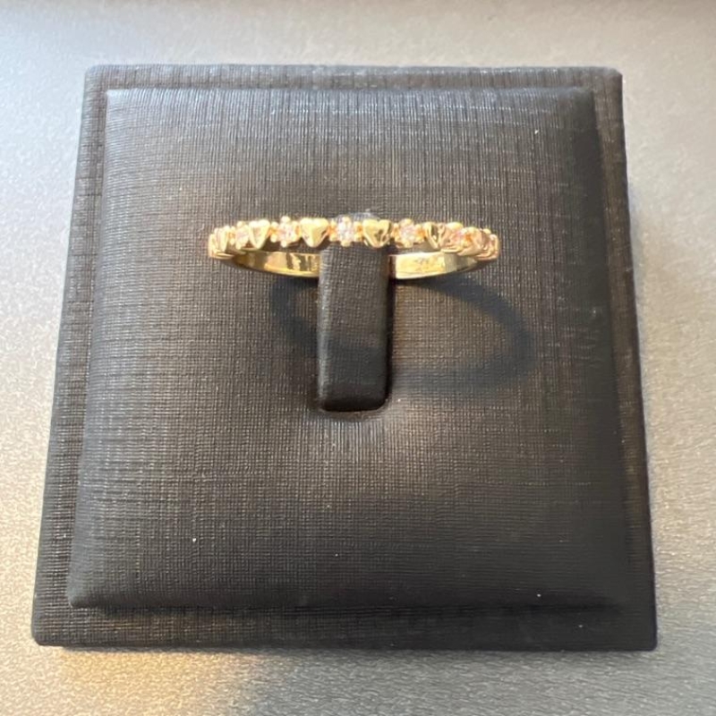 A1025 ANEL CORAÇÕES ZIRCONIAS