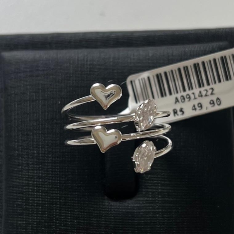 ANEL QUATRO FIOS PEDRA