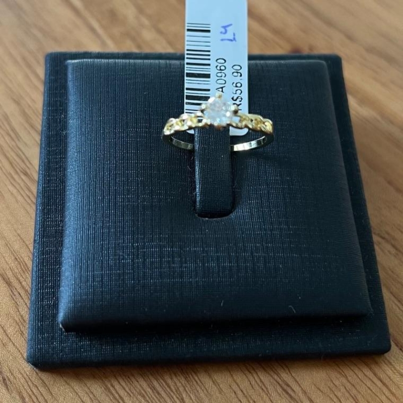 ANEL SOLITARIO TRANÇADO