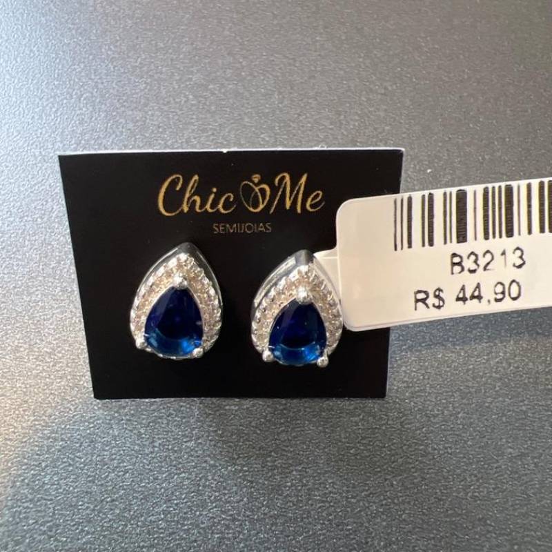 B3213 BRINCO PERA SAFIRA