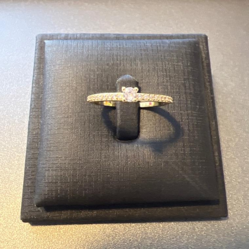 A1045 - 14 ANEL SOLITARIO DIFERENCIADO