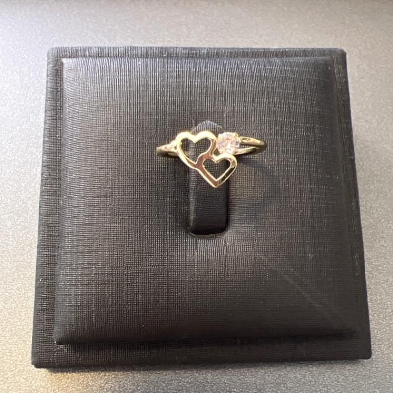 A1047 ANEL FALANGE CORAÇOES PEDRAA