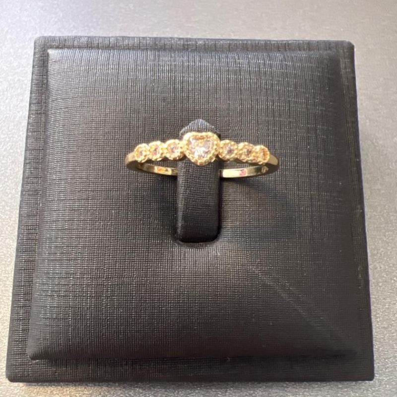 A1049 - 17 ANEL CORACAO ZIRC  PEDRAS