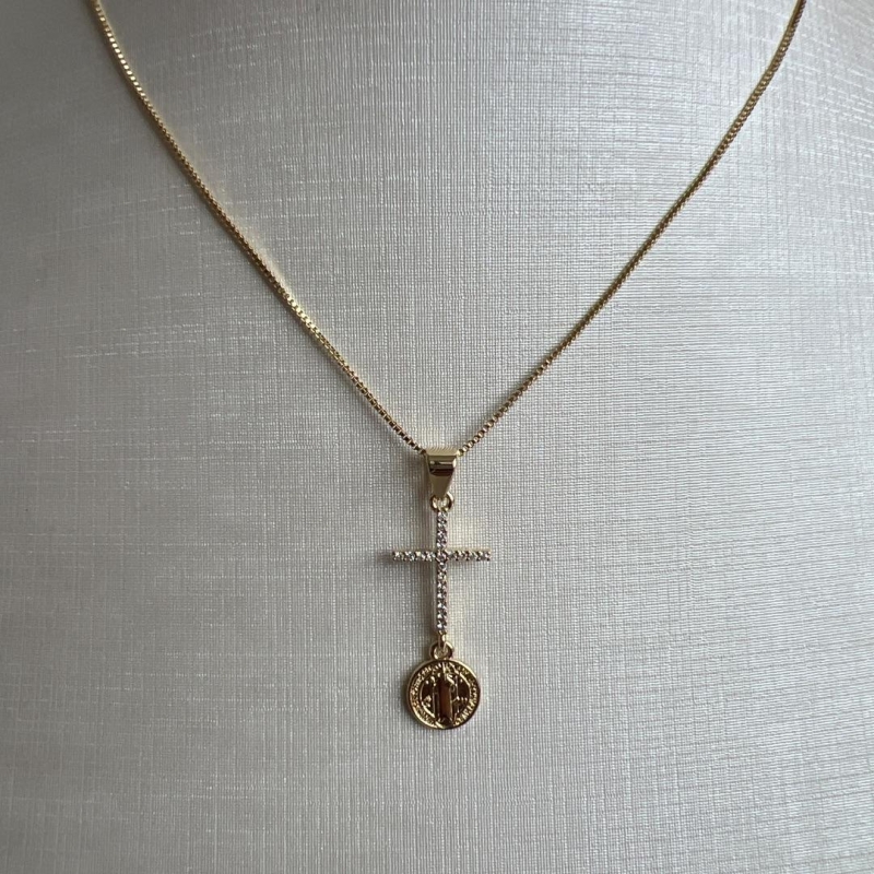 C1835 CORRENTE CRUCIFIXO SÃO BENTO