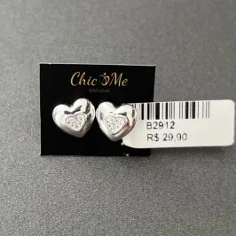 BRINCO CORAÇÃO  ZIRCONIAS BRINCO CORAÇÃO  ZIRCONIAS