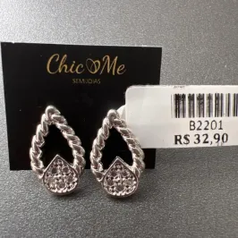 BRINCO GOTA TRAB PEDRA BRINCO GOTA TRAB PEDRA