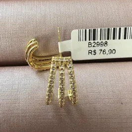 BRINCO TRES FIOS ZIRC BRINCO TRES FIOS ZIRC