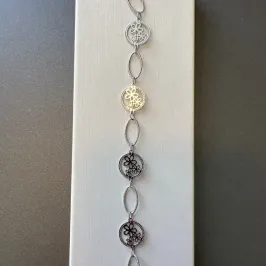 PULSEIRA OVAL FLOR VAZADA PULSEIRA OVAL FLOR VAZADA