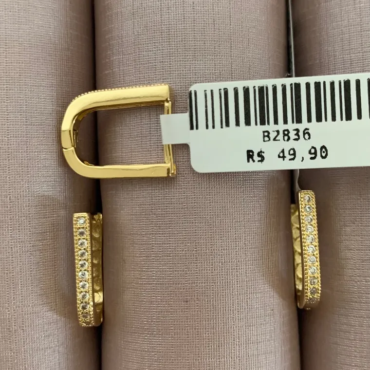 BRINCO ARGOLA CLICK ZIRCONIA BRINCO ARGOLA CLICK ZIRCONIA