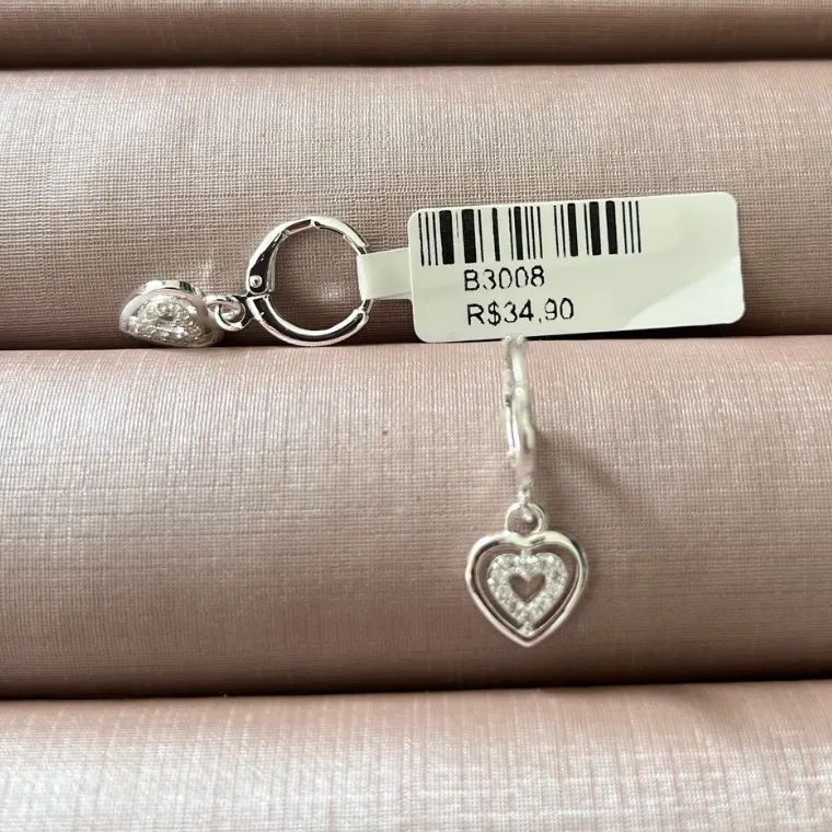 BRINCO ARGOLA CORAÇÃO BRINCO ARGOLA CORAÇÃO