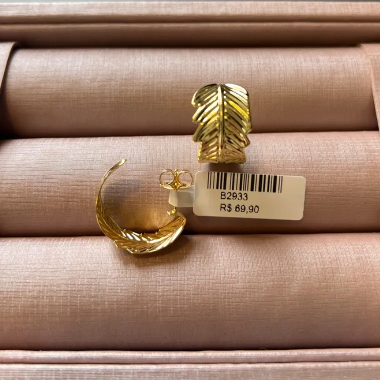 BRINCO ARGOLA FOLHA BRINCO ARGOLA FOLHA