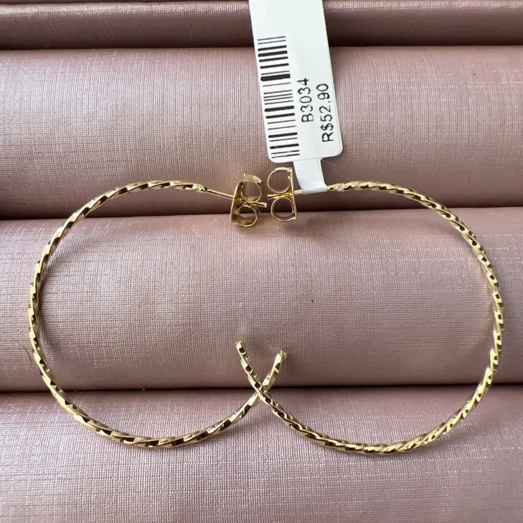 BRINCO ARGOLA TRANÇADO BRINCO ARGOLA TRANÇADO