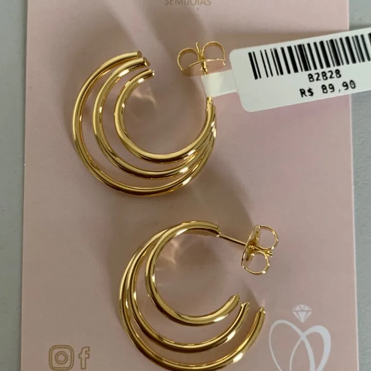 BRINCO ARGOLA TRES FIOS BRINCO ARGOLA TRES FIOS