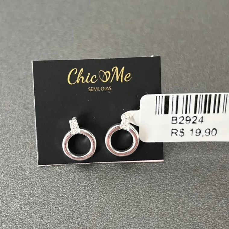 BRINCO CIRCULO PEDRA BRINCO CIRCULO PEDRA