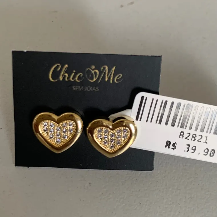 BRINCO CORAÇÃO ZIRCONIAS BRINCO CORAÇÃO ZIRCONIAS