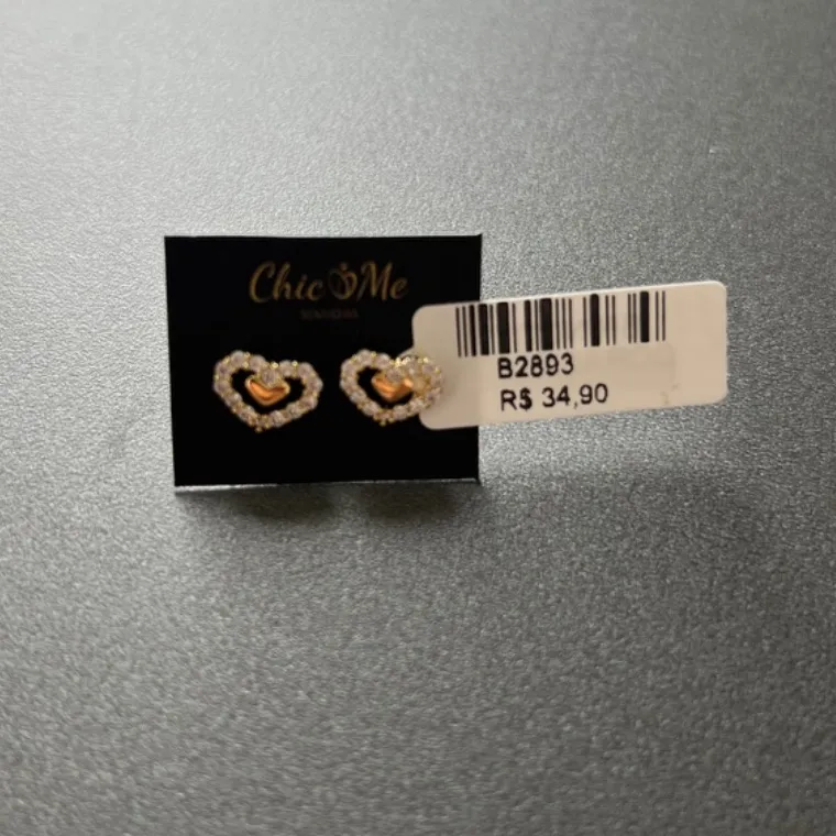 BRINCO CORAÇÃO ZIRCONIAS BRINCO CORAÇÃO ZIRCONIAS