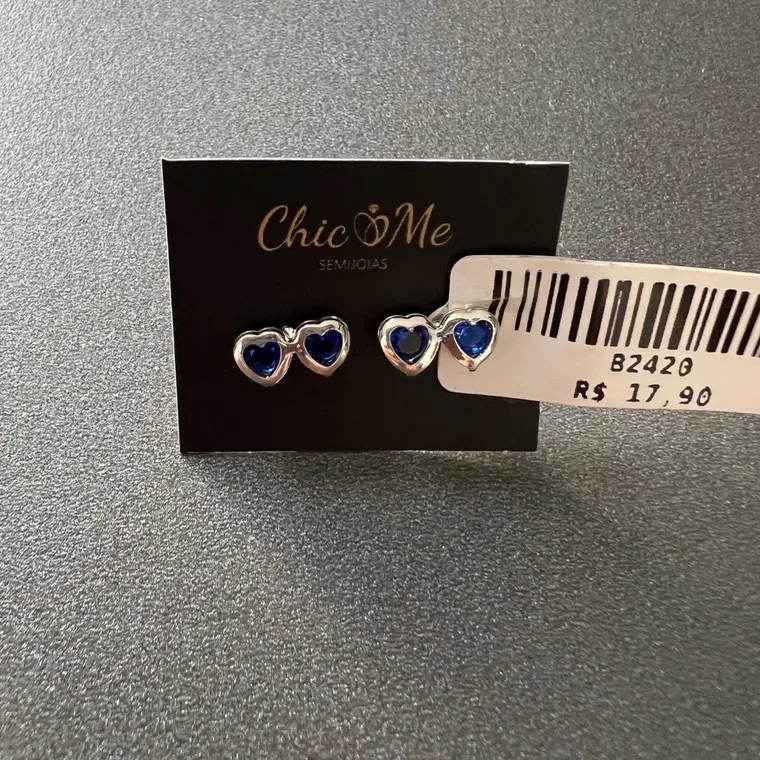 BRINCO DOIS COR PEDRA BRINCO DOIS COR PEDRA