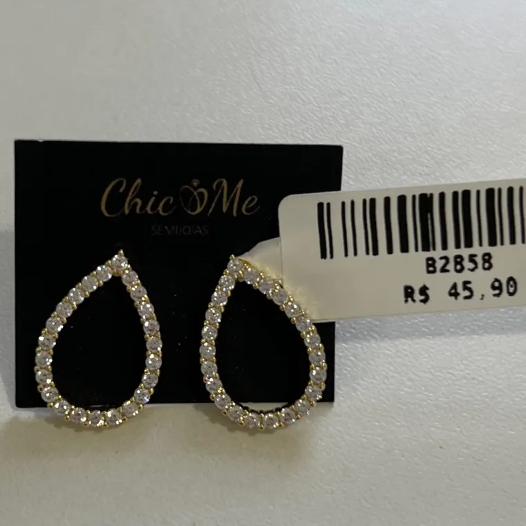 BRINCO GOTA VAZ ZIRCONIAS BRINCO GOTA VAZ ZIRCONIAS
