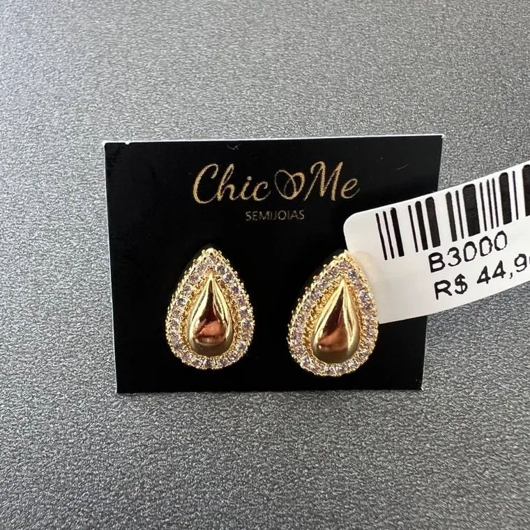 BRINCO  GOTA ZIRCONIA BRINCO  GOTA ZIRCONIA