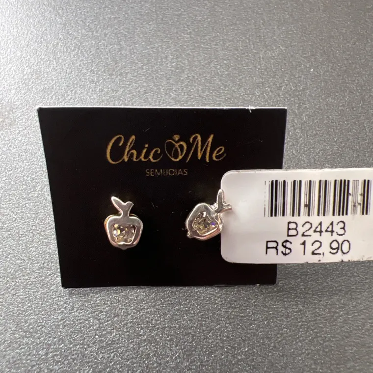 BRINCO INFANTIL MAÇA PEDRA BRINCO INFANTIL MAÇA PEDRA