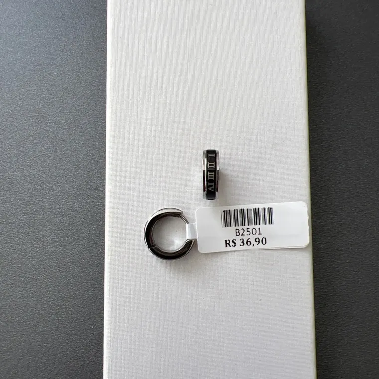 BRINCO MASC ARGOLA AÇO BLACK BRINCO MASC ARGOLA AÇO BLACK