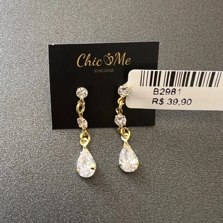 BRINCO  NAVETES ZIRCONIA BRINCO  NAVETES ZIRCONIA