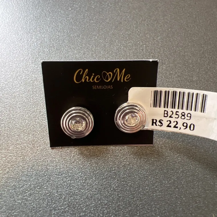 BRINCO PEDRA CIRCULO BRINCO PEDRA CIRCULO