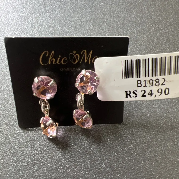 BRINCO PEDRA CORAÇÃO PEDRA ZIRC BRINCO PEDRA CORAÇÃO PEDRA ZIRC