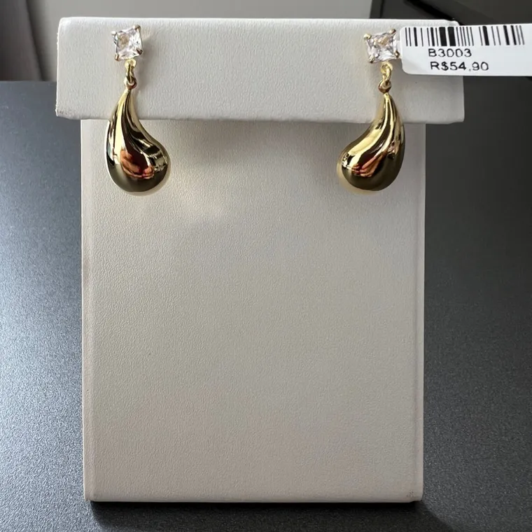 BRINCO PEDRA GOTA BRINCO PEDRA GOTA