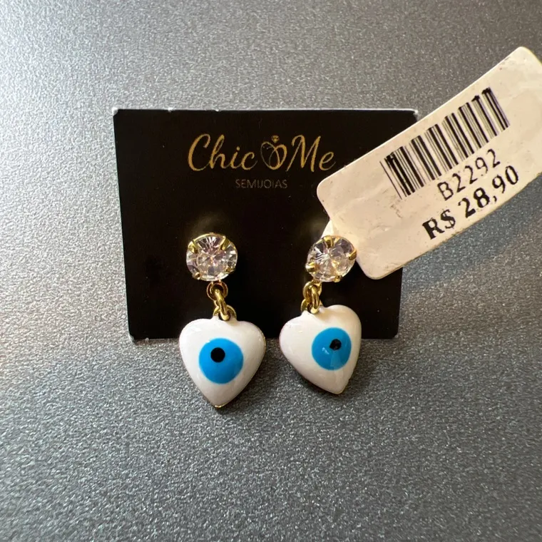 BRINCO PEDRA OLHO G CORAÇAO