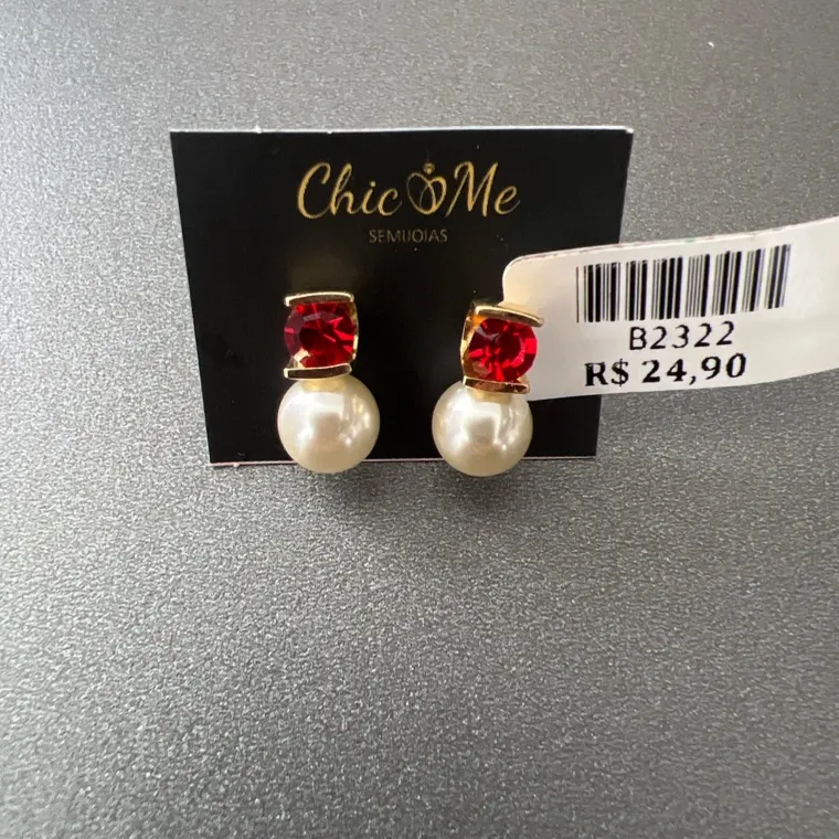 BRINCO PEDRA PEROLA BRINCO PEDRA PEROLA