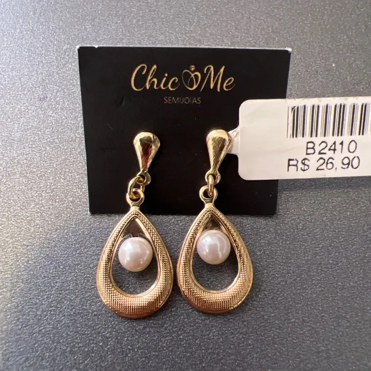 BRINCO PINO PEROLA BRINCO PINO PEROLA