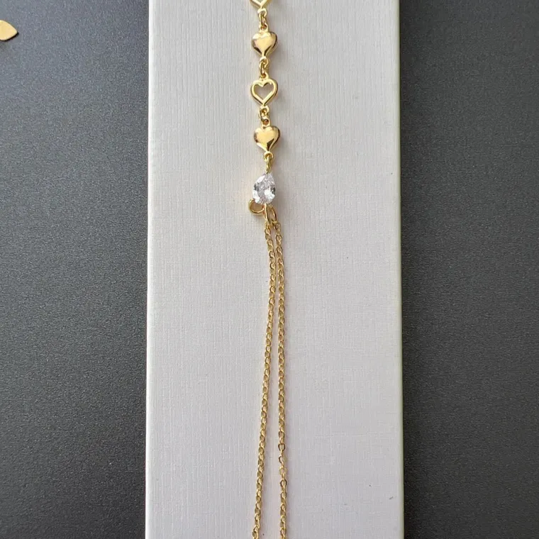 PULSEIRA DOIS FIOS CORAÇÕES PULSEIRA DOIS FIOS CORAÇÕES